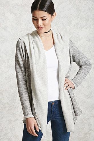 Forever21 Hooded Fleece Cardigan