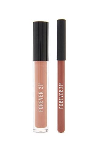 Forever21 Natural Liquid Lipstick And Liner Set