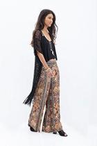 Forever21 Abstract Printed Wide-leg Pants