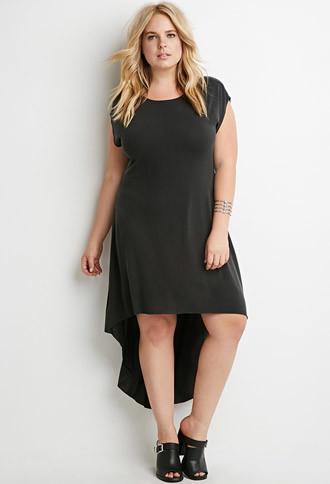 Forever21 Plus Dropped-hem T-shirt Dress