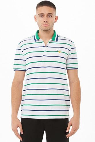 Forever21 Donald Duck Striped Polo