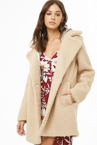 Forever21 Faux Shearling Longline Jacket
