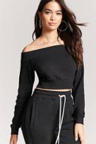 Forever21 French Terry Off-the-shoulder Top