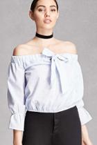 Forever21 Tie Front Off-the-shoulder Top