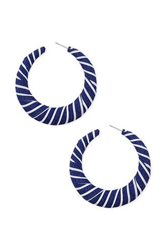 Forever21 Striped Hoop Earrings
