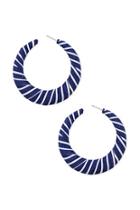 Forever21 Striped Hoop Earrings