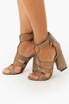 Forever21 Faux Suede Strappy Lace-up Sandals