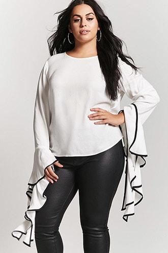 Forever21 Plus Size Bell-sleeve Top