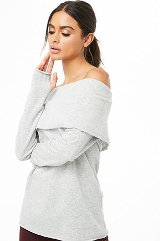 Forever21 Active Foldover Off-the-shoulder Top