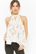 Forever21 High Neck Floral Top