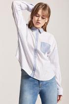 Forever21 Stripe High-low Shirt