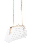 Forever21 Translucent Faux Pearl Frame Clutch