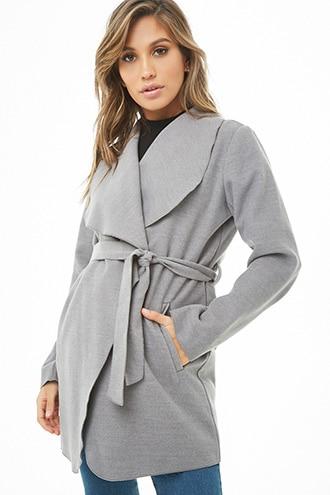 Forever21 Drape-front Wrap Coat