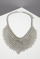 Forever21 Layered Chain Statement Necklace (silver)