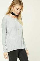 Forever21 Contemporary Heathered Knit Top