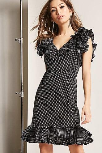 Forever21 Ruffle Polka Dot Dress
