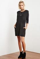 The Allflower The Allflower Faux Suede Shift Dress