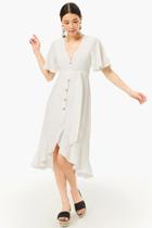 Forever21 Button Front High-low Dress