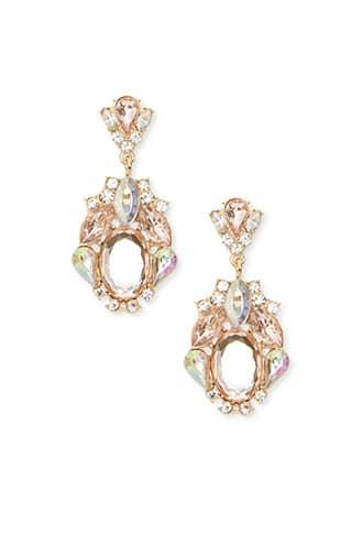 Forever21 Ornate Faux Gemstone Drop Earrings