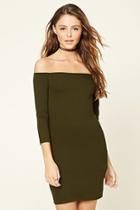 Forever21 Women's  Olive Classic Bodycon Dress