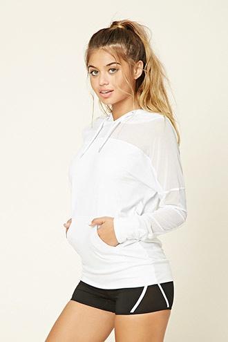 Forever21 Women's  Active Mesh Panel Pullover