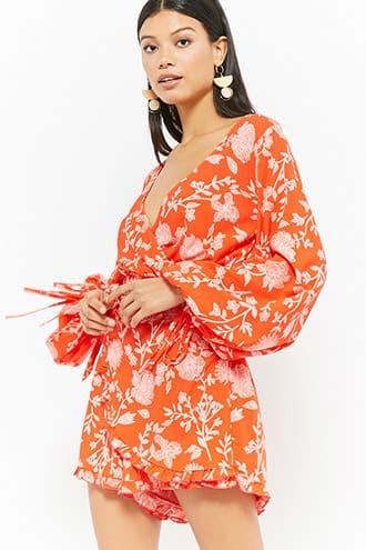 Forever21 Selfie Leslie Printed Ruffle-trim Skort