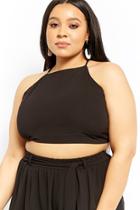 Forever21 Plus Size High-neck Tie-back Top