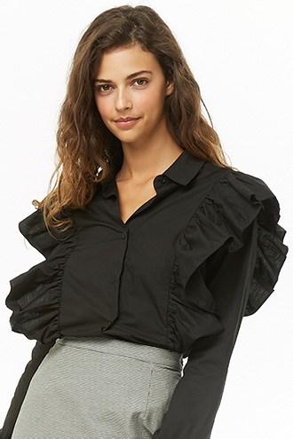 Forever21 Ruffled Button Shirt