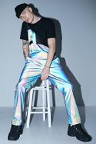 Forever21 Iridescent Reflective Overalls