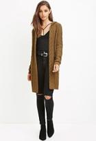Forever21 Women's  Two-tone Longline Cardigan (olive/green)