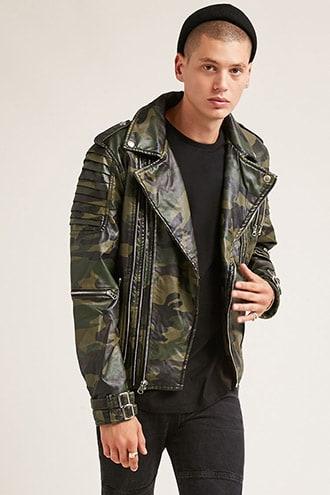 Forever21 Reason Camo Moto Jacket