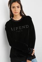 Forever21 Defend Paris Velvet Graphic Sweatshirt