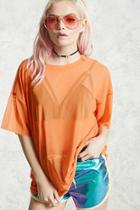 Forever21 Contemporary Boxy Sheer Tee