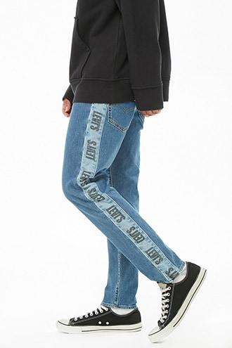 Forever21 Levis Hi-ball Roll Logo Stripe Jeans