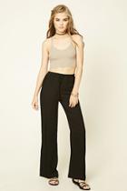 Forever21 Women's  Crochet-trimmed Palazzo Pants