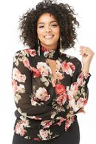 Forever21 Plus Size Chiffon Floral Top