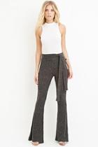 Forever21 Contemporary Belted Flare Pants