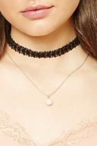 Forever21 Gold & Black Choker Necklace Set
