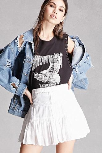 Forever21 Crochet Insert Skirt