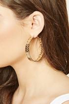 Forever21 Geo Cutout Hoop Earrings