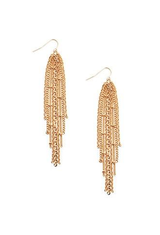 Forever21 Chain Fringe Drop Earrings