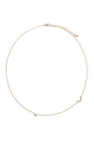 Forever21 Star & Moon Charm Necklace
