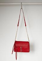 Forever21 Faux Leather Crossbody (red)