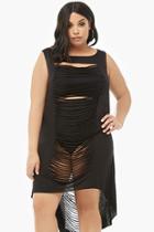 Forever21 Plus Size Longline Cutout High-low Top