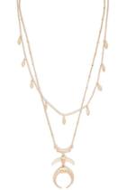 Forever21 Geo Beaded Layered Necklace