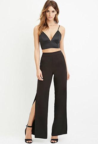 Love21 Wide Leg Slit Pants