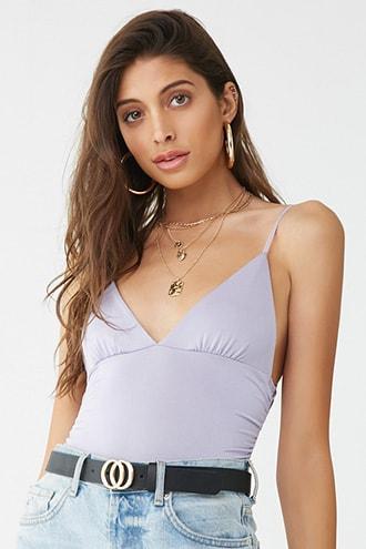 Forever21 Ruched V-neck Cami