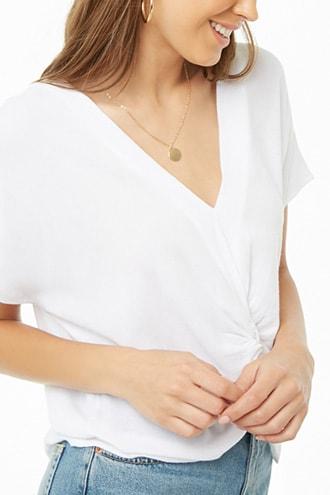 Forever21 Twist-front Dolman-sleeve Top