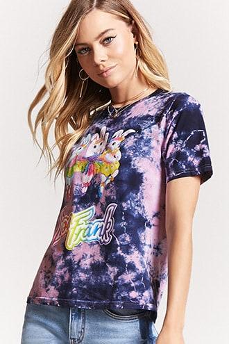Forever21 Lisa Frank Ballet Bunny Tee