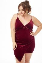 Forever21 Plus Size Velvet Faux-wrap Dress